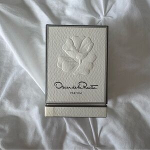Vintage Oscar de la Renta Parfum with Silver and White Box